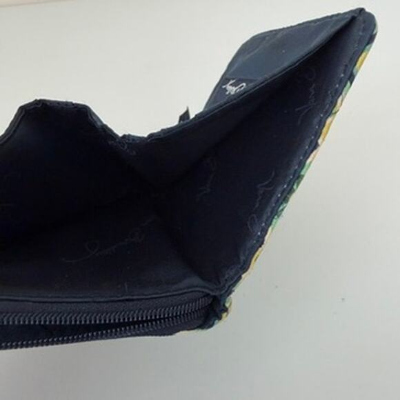 Vera Bradley Daisy Daisy Mini Zip Wallet Cotton Floral Bi-Fold Carry All - Picture 7 of 8